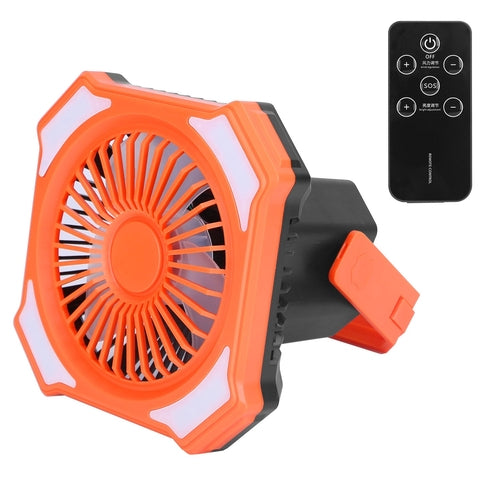 Portable Camping Lantern Fan Battery Powered Hanging Fan USB