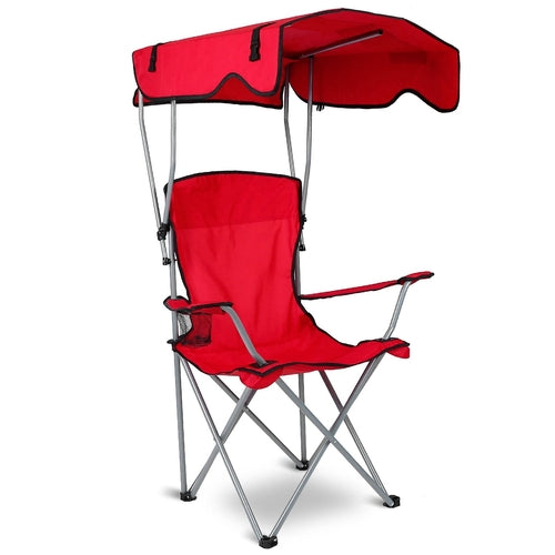 1Pc Foldable Camping Chair With Canopy
