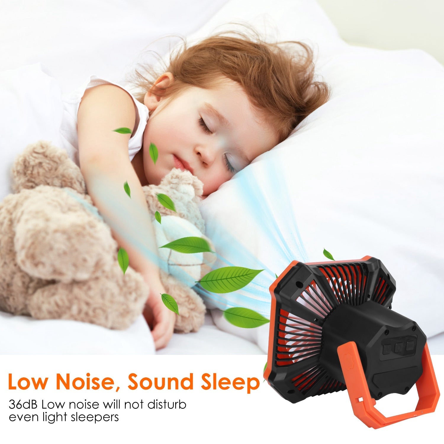 Portable Camping Lantern Fan Battery Powered Hanging Fan USB