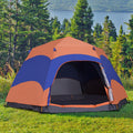 Hexagon Double Layer Camping Tent (5-6 Person)