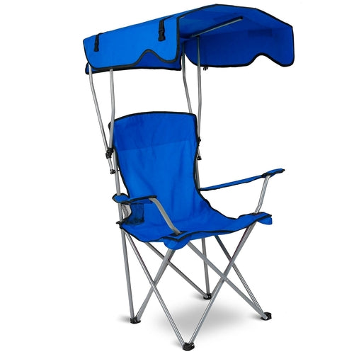1Pc Foldable Camping Chair With Canopy