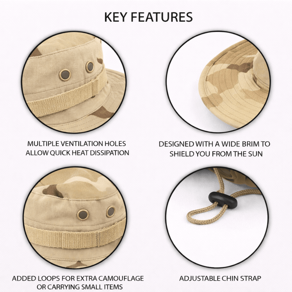Tactical Wide Brim Bucket Hat