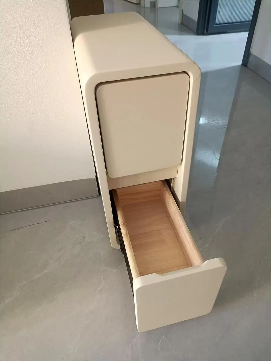 Solid Wood Bedside Table with 2 Drawers