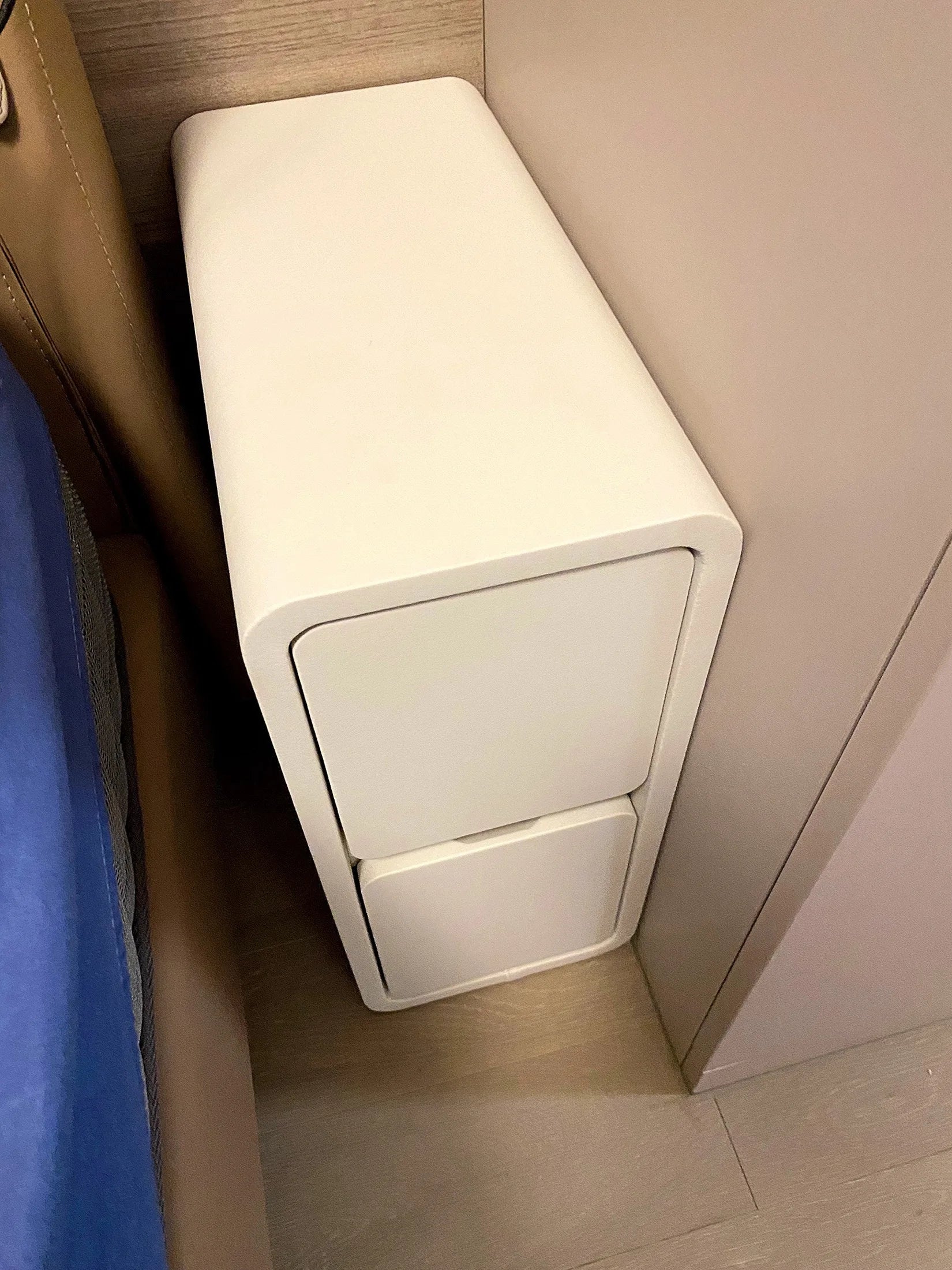 Solid Wood Bedside Table with 2 Drawers