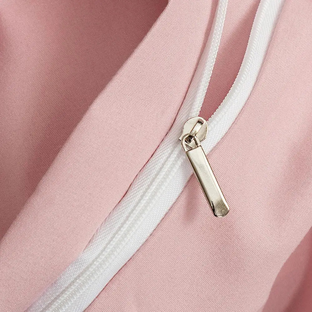 Pink Solid Colour Duvet Cover – King Size