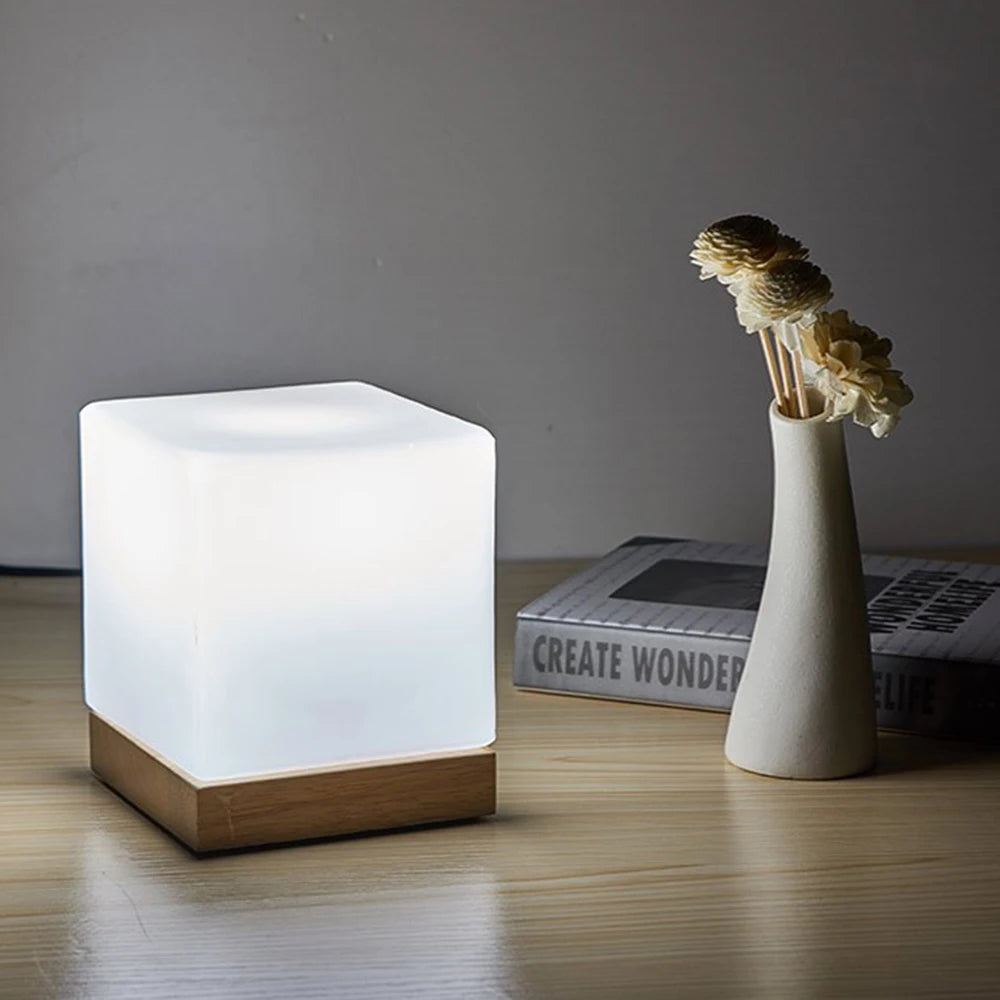 Nordic Solid Wood LED Reading Desk Lamp