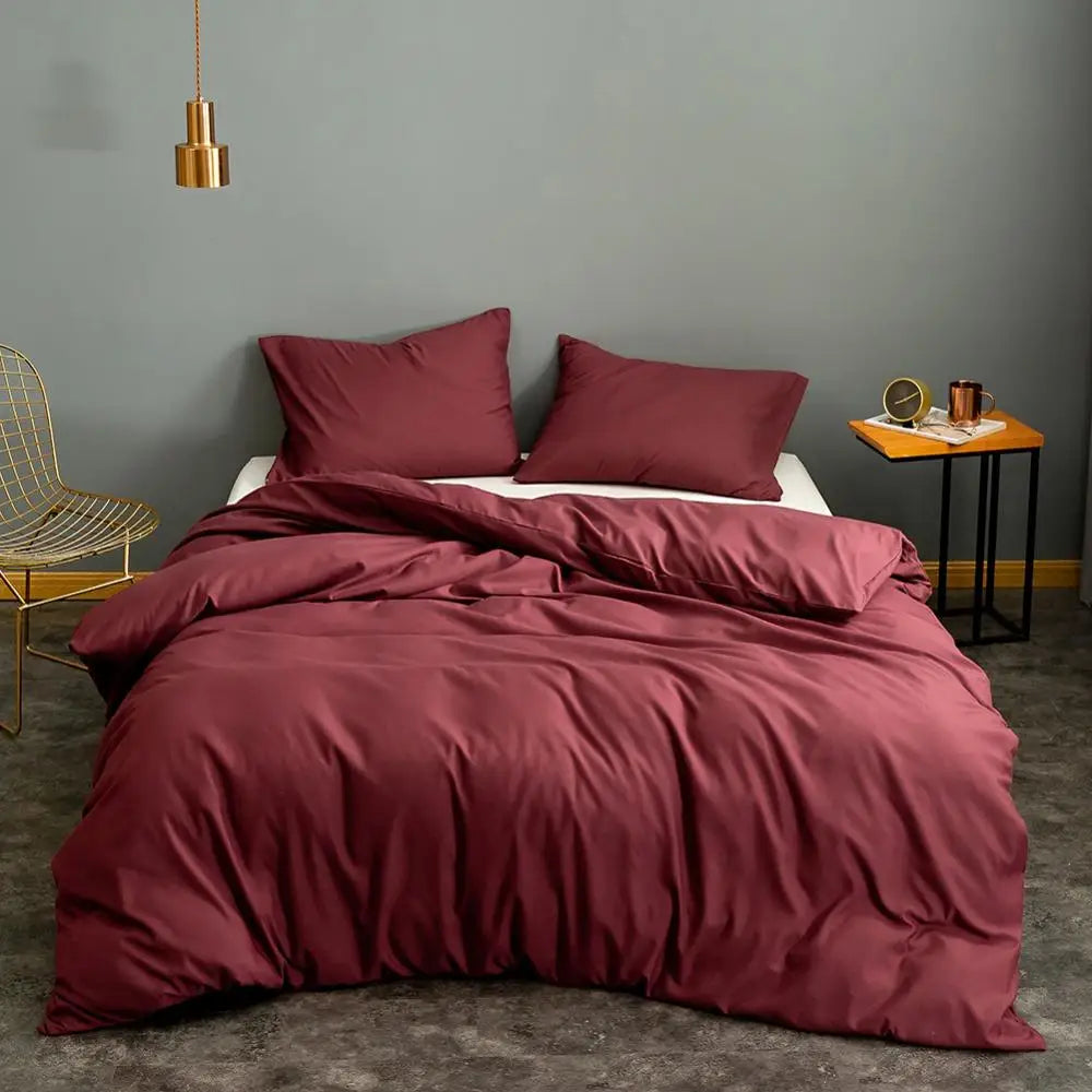 Pink Solid Colour Duvet Cover – King Size