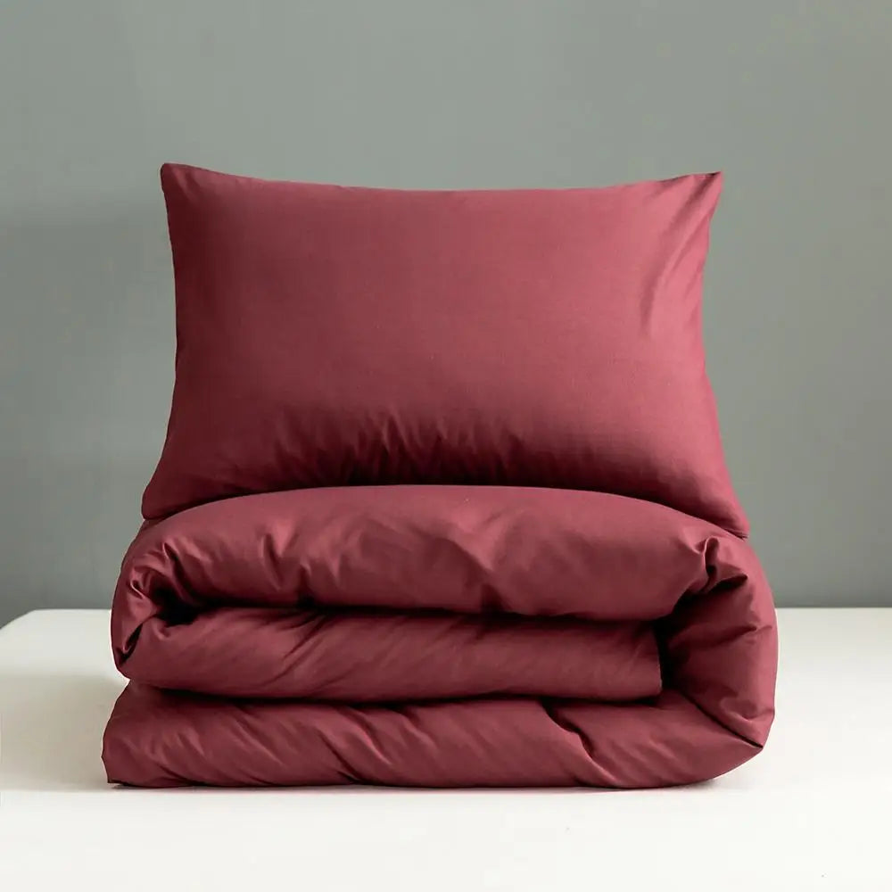 Pink Solid Colour Duvet Cover – King Size