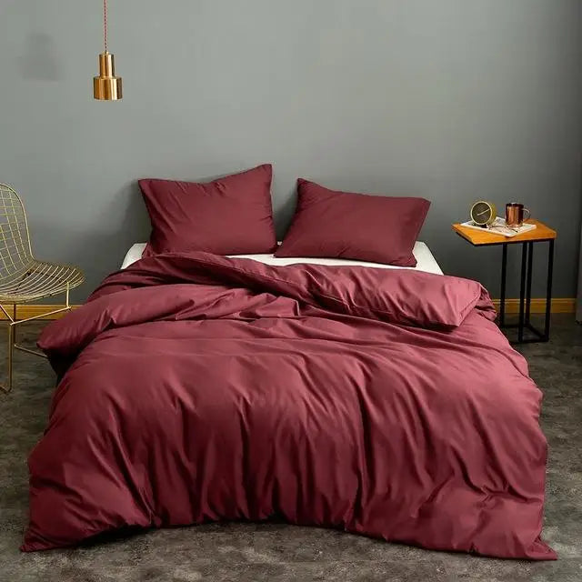 Pink Solid Colour Duvet Cover – King Size
