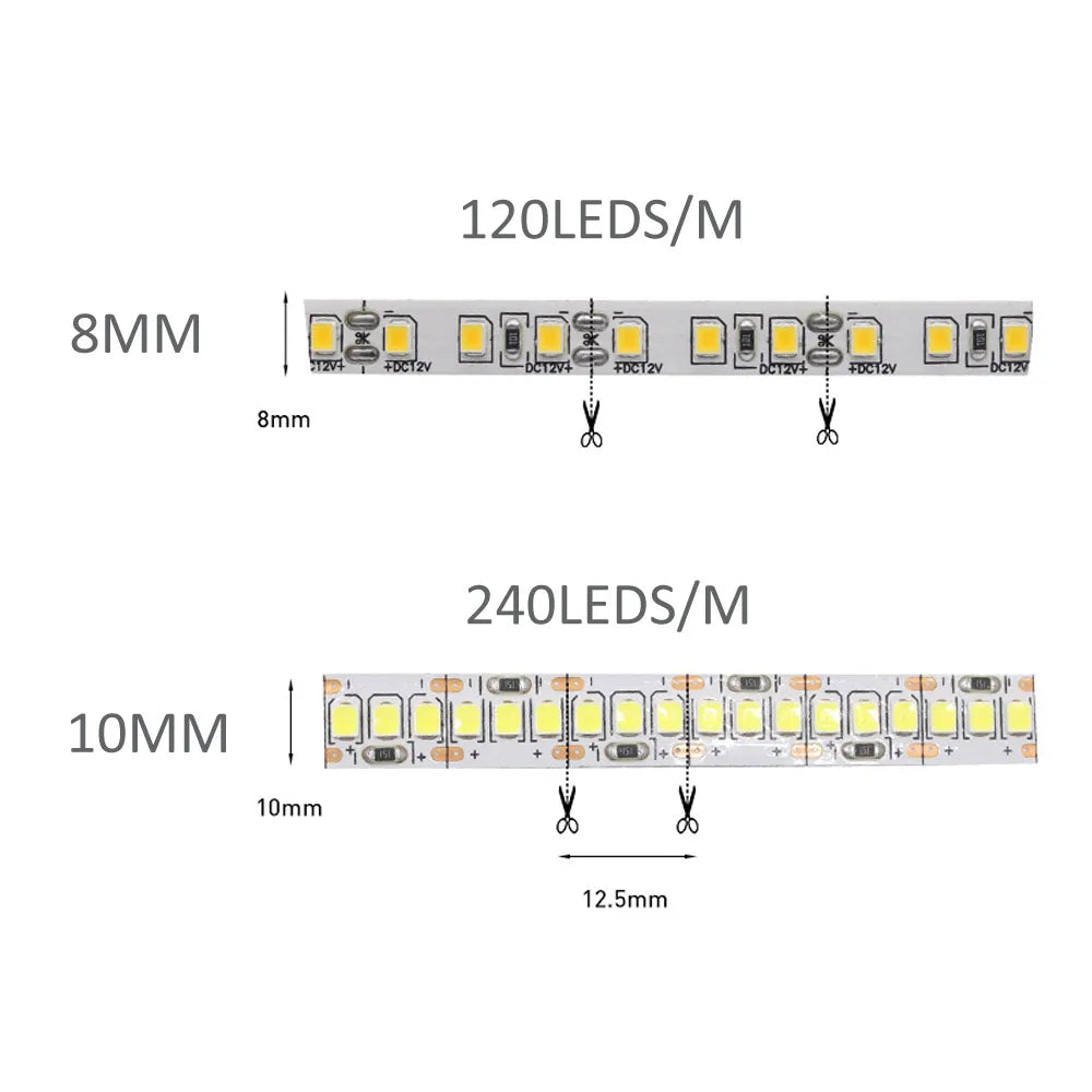 12V DC Warm White LED Strip Light