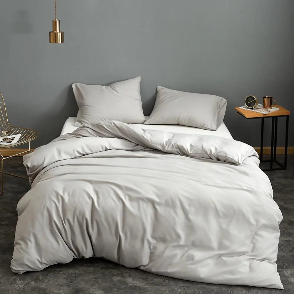 Pink Solid Colour Duvet Cover – King Size