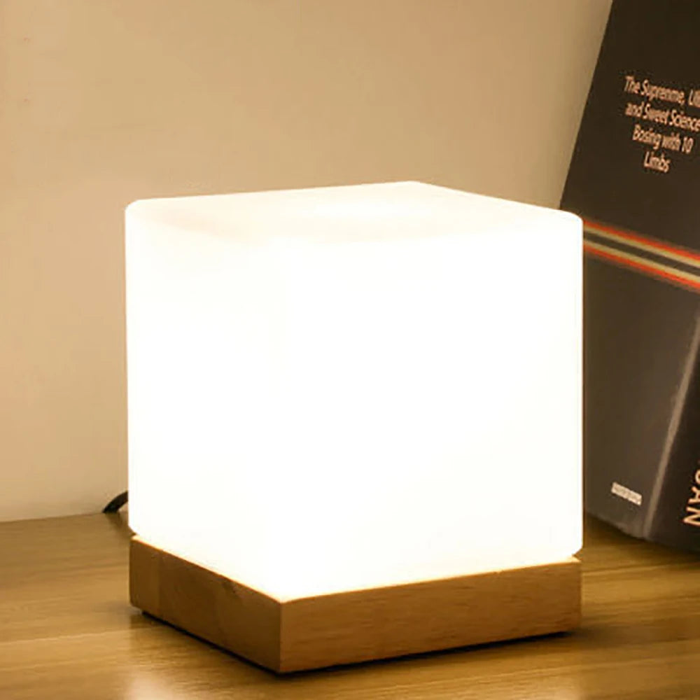 Nordic Solid Wood LED Reading Desk Lamp