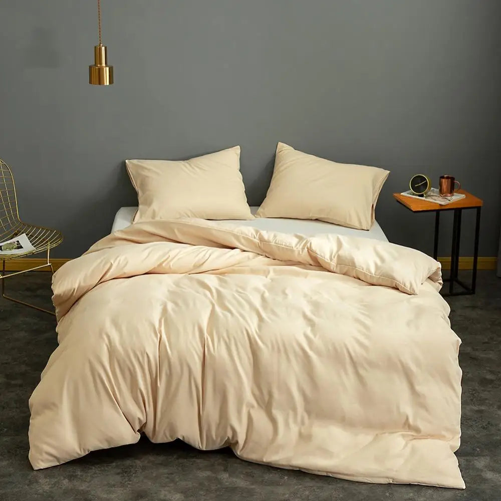 Pink Solid Colour Duvet Cover – King Size