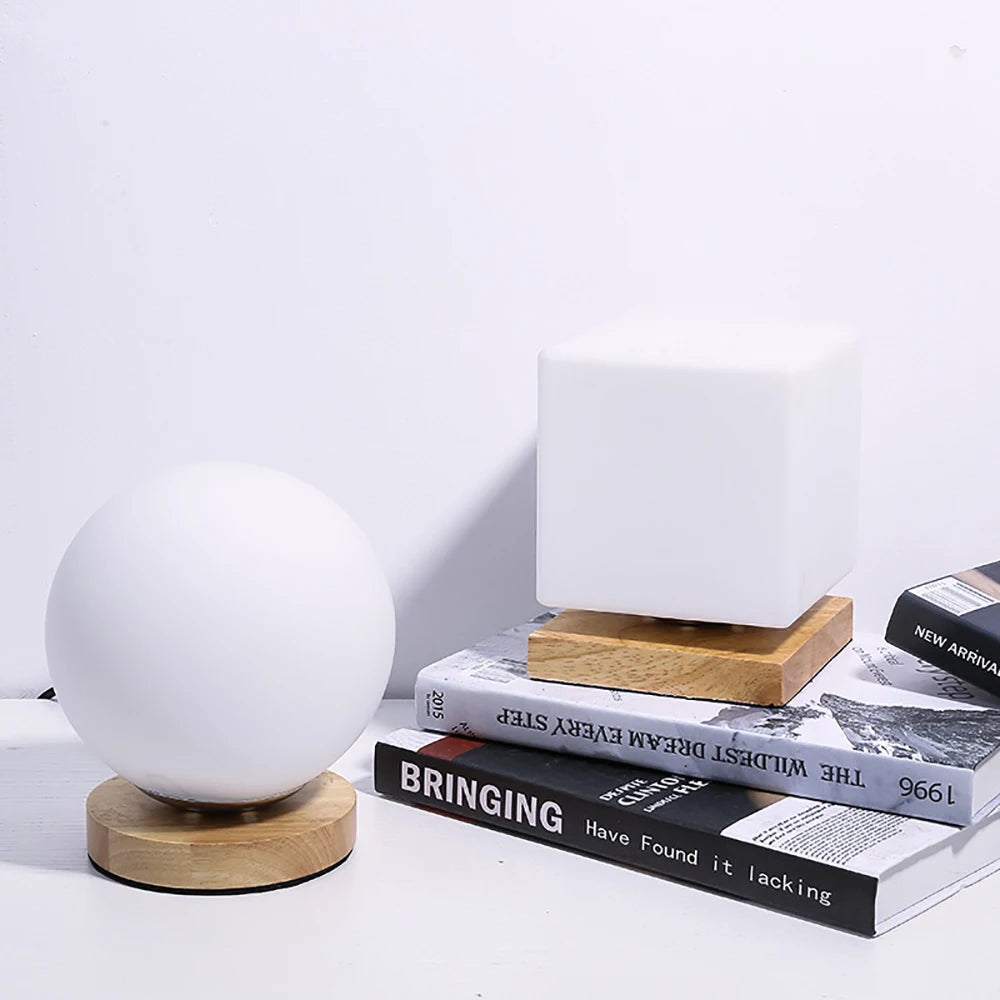 Nordic Solid Wood LED Reading Desk Lamp
