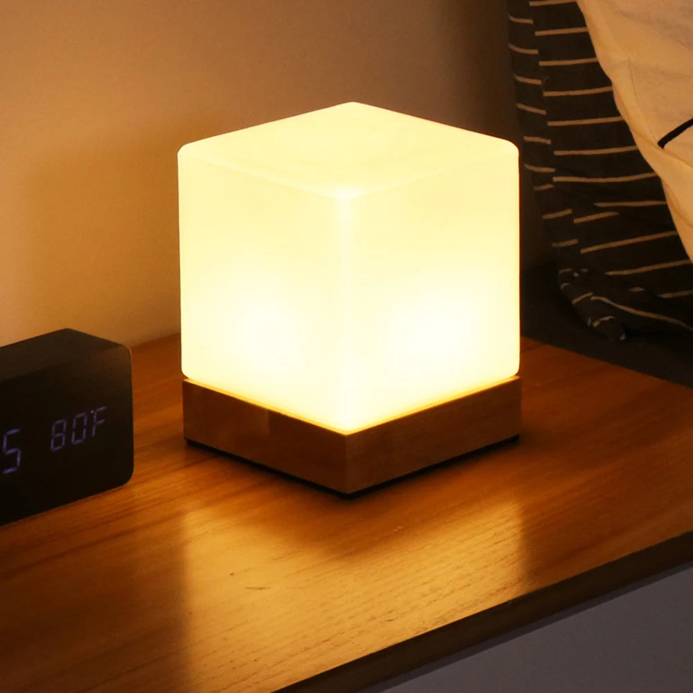 Nordic Solid Wood LED Reading Desk Lamp