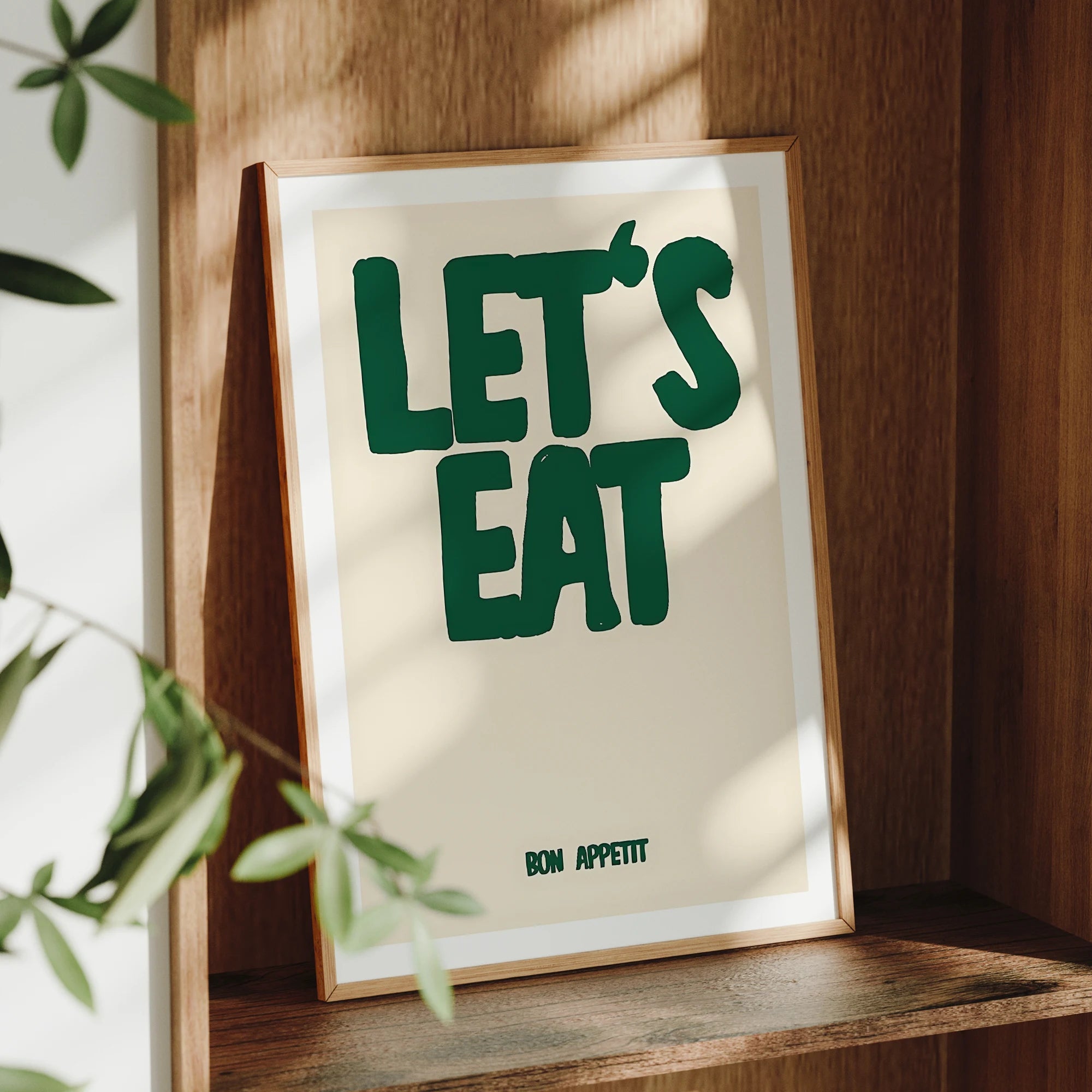 Let's Eat Kitchen Canvas Wall Art Print