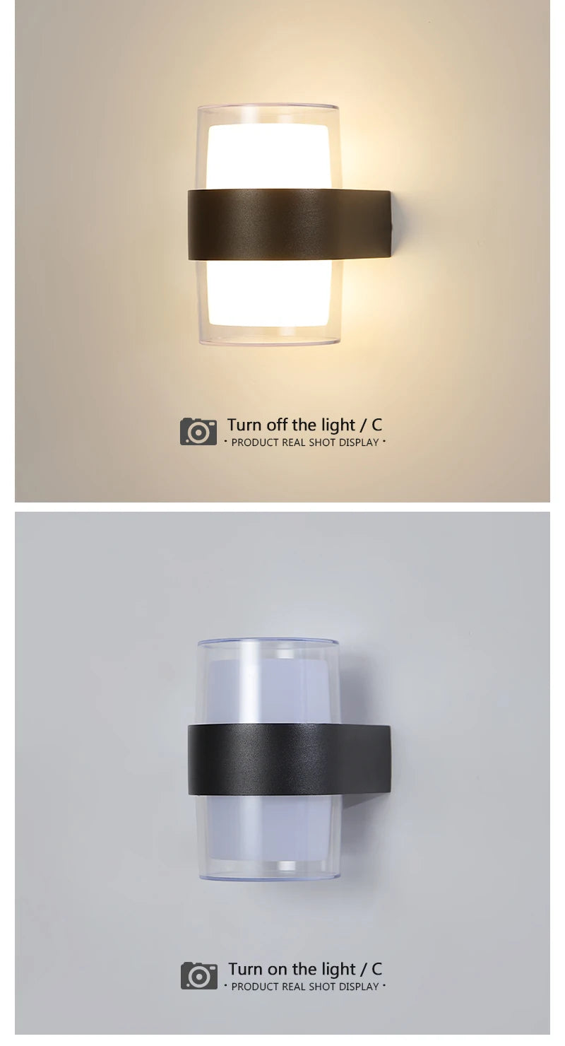 Modern LED Outdoor Courtyard Wall Lamp – Waterproof