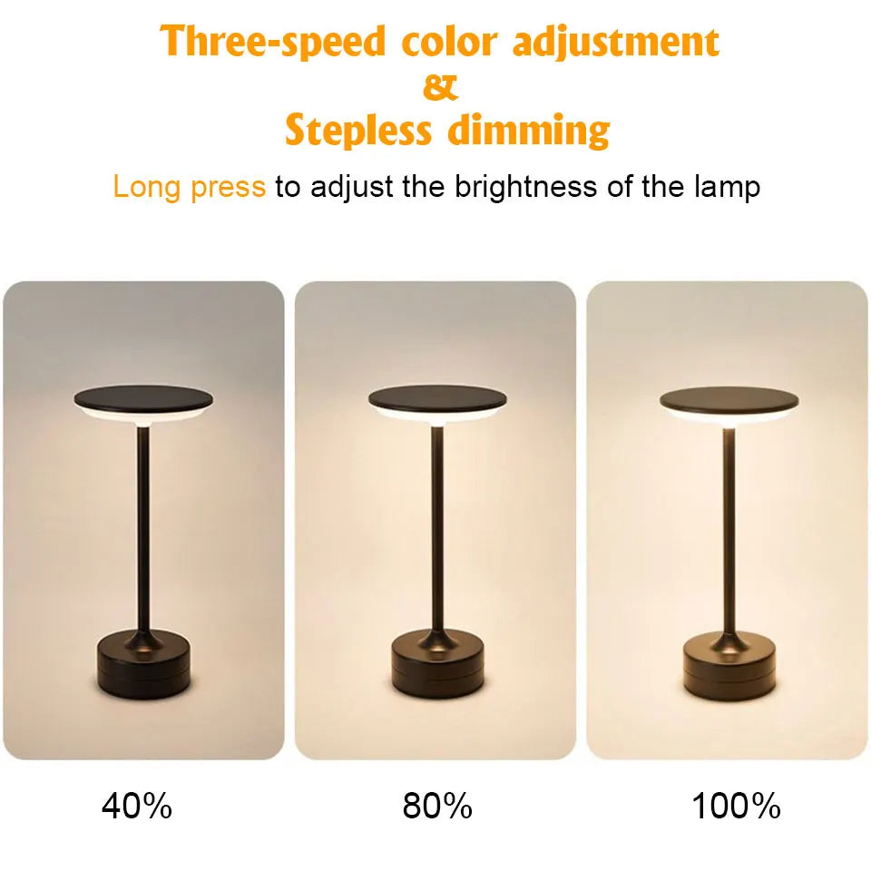 LED Touch Sensor Table Lamp – USB Rechargeable