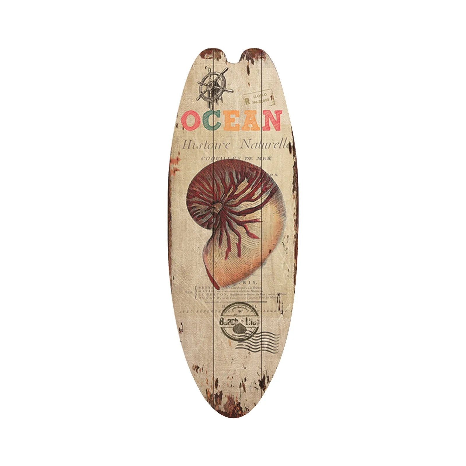 Wooden Surfboard Wall Sign