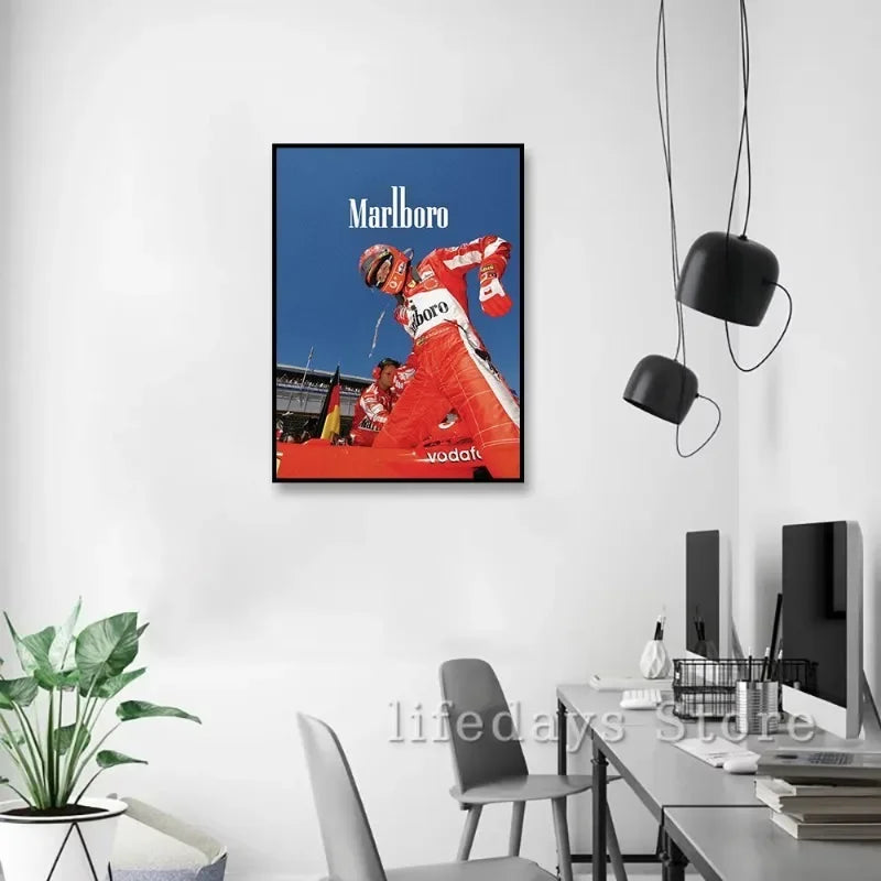 Vintage Monaco Racing Car Canvas Poster