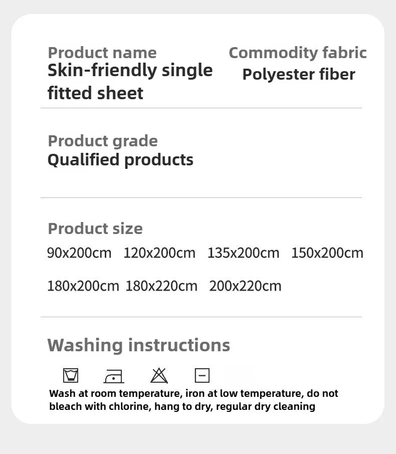 Elastic Fitted Bed Sheet – Solid Colour
