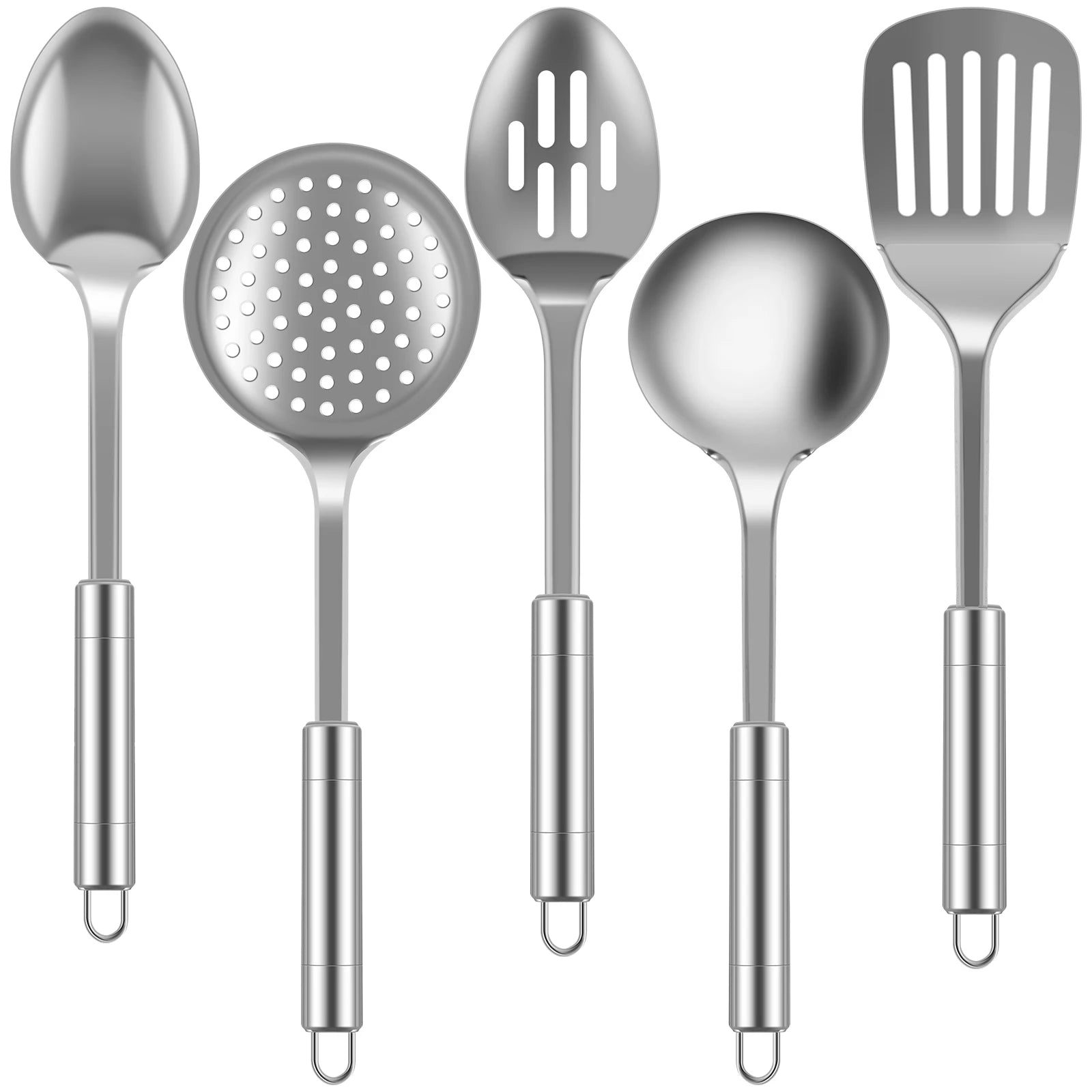 5-Piece Stainless Steel Cooking Utensils Set