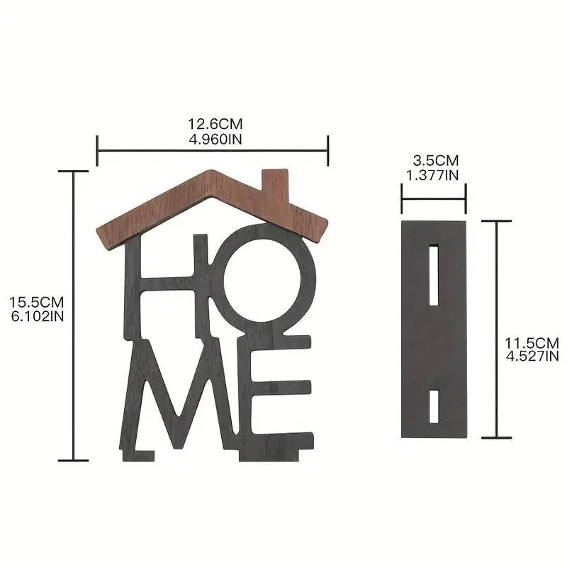 Wooden House-Shaped Desktop Ornament