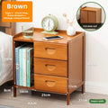 Simple Solid Wood Bedside Storage Cabinet