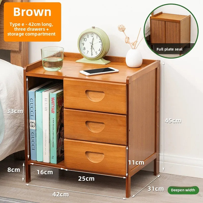 Nordic Solid Wood Mini Bedside Cabinet