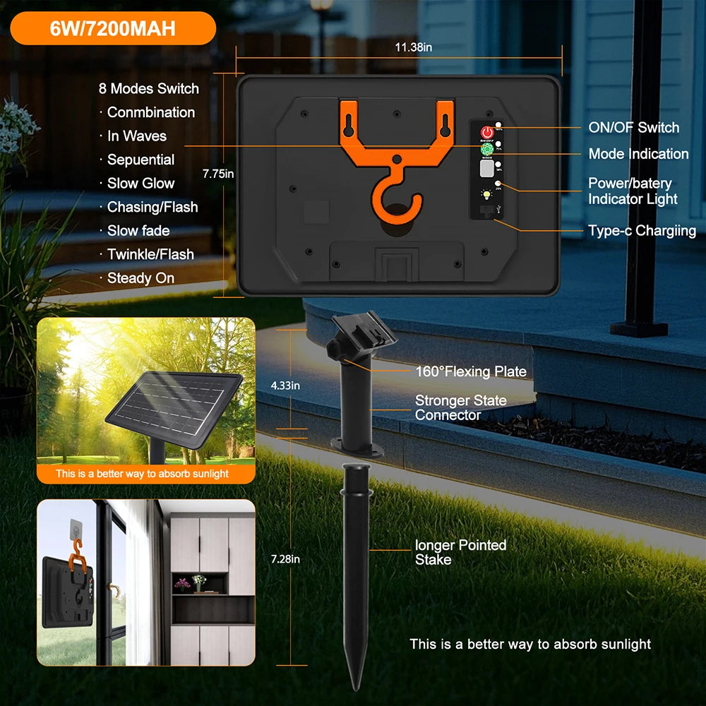 Solar Waterproof Outdoor LED Strip Light