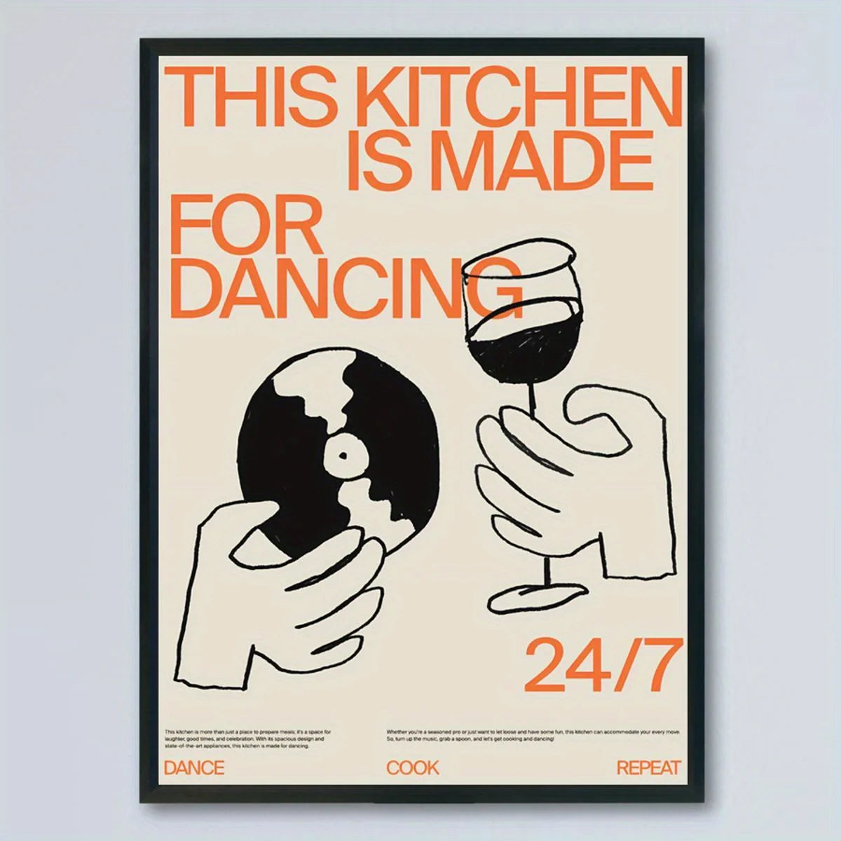 Kitchen for Dancing Canvas Wall Art
