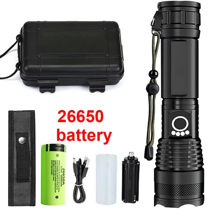 High Lumens Rechargeable IPX6 LED Flashlight