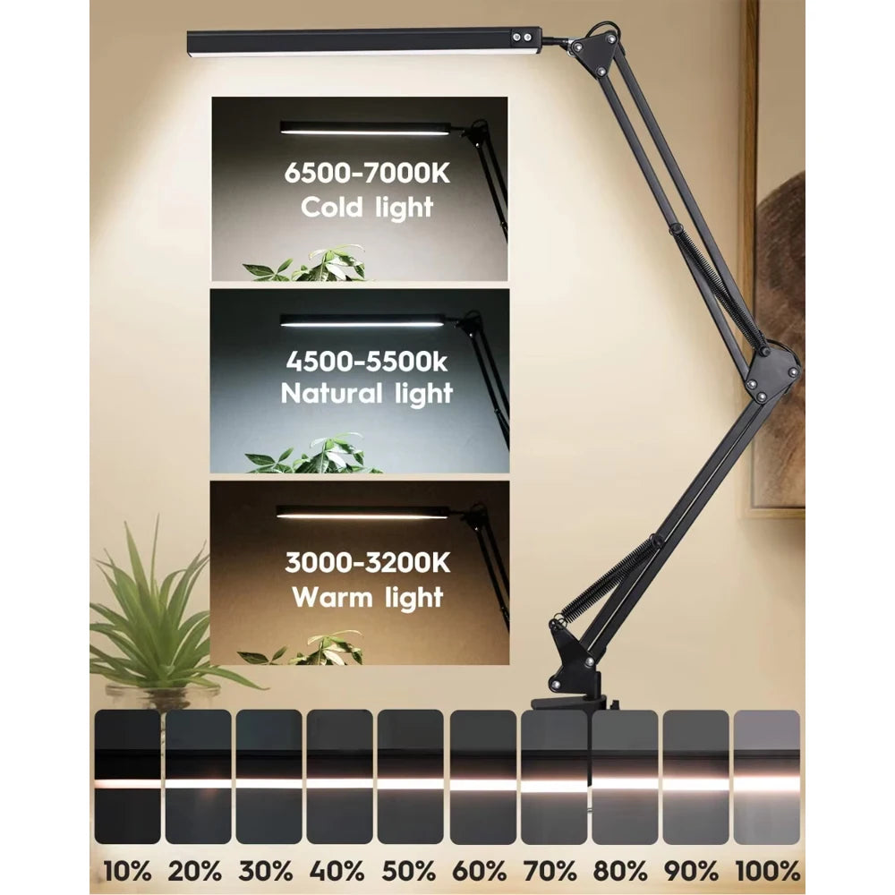 Rocker Arm LED Desk Lamp – 10 Brightness Levels