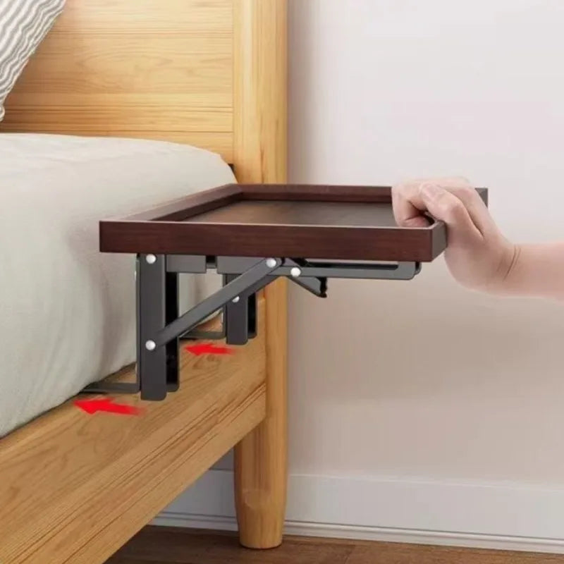 Solid Wood Folding Bedside Table – Nordic Style