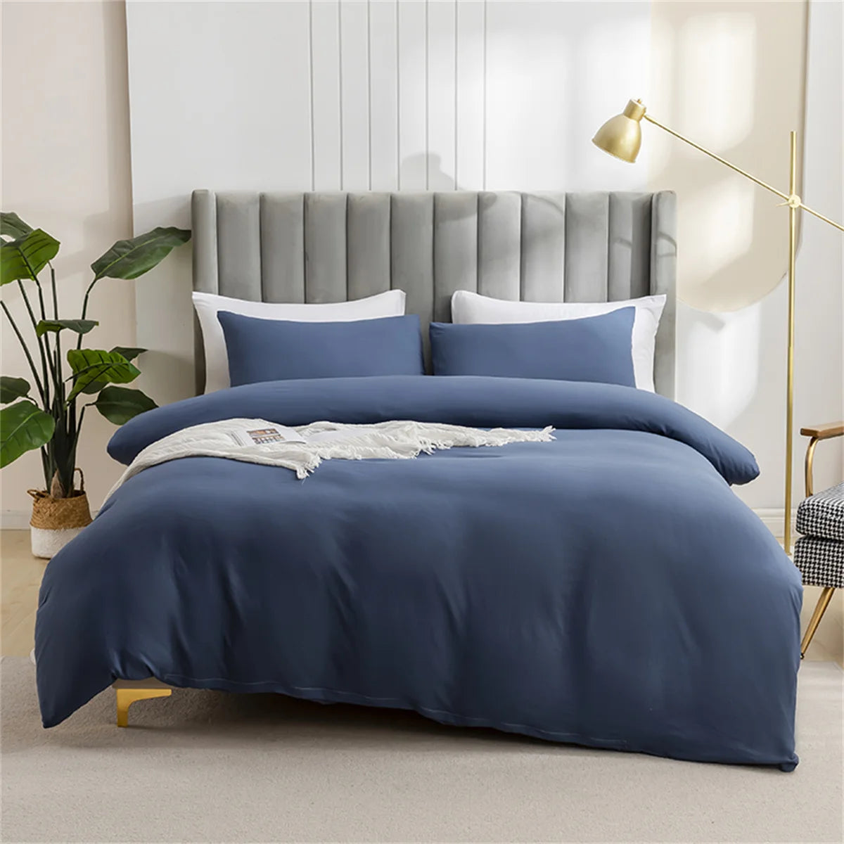 Pink Solid Colour Duvet Cover – King Size