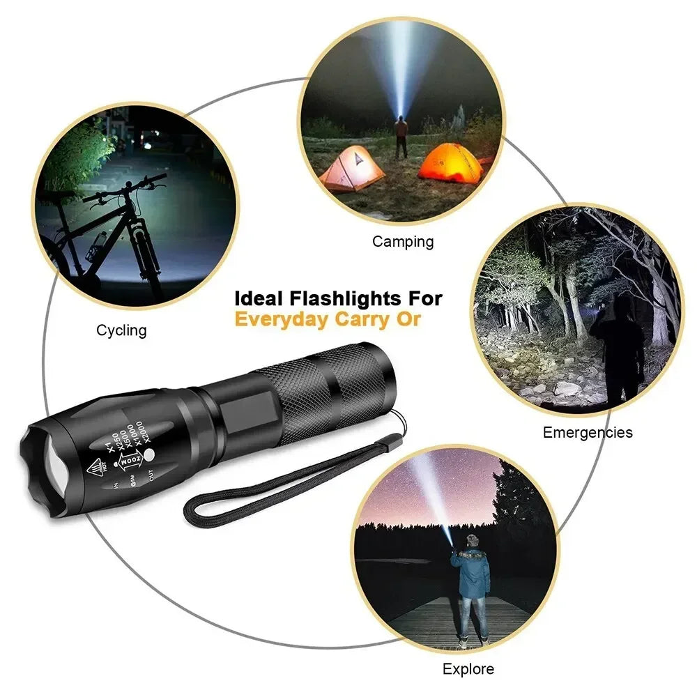 Zoomable LED Flashlight – 5 Modes