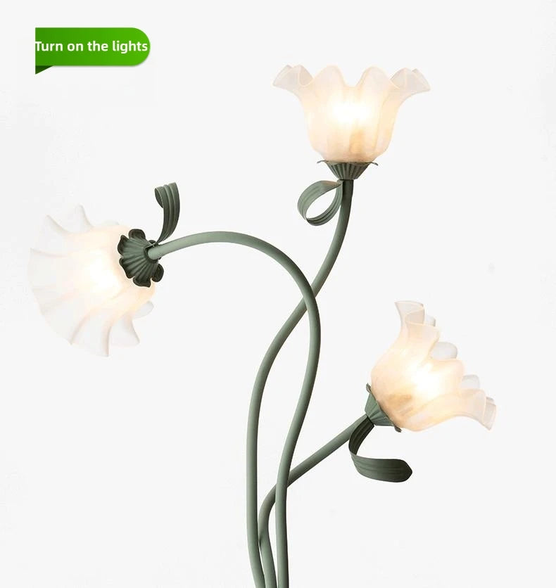 3-Head Lily Floor Lamp with Foot Switch