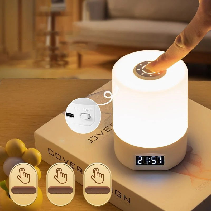 LED Touch Desk Lamp with Clock & Calendar