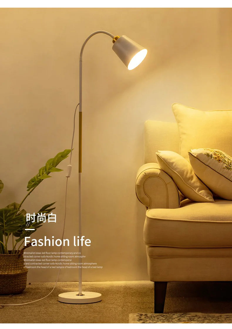 Wrought Iron Adjustable LED Standing Lamp