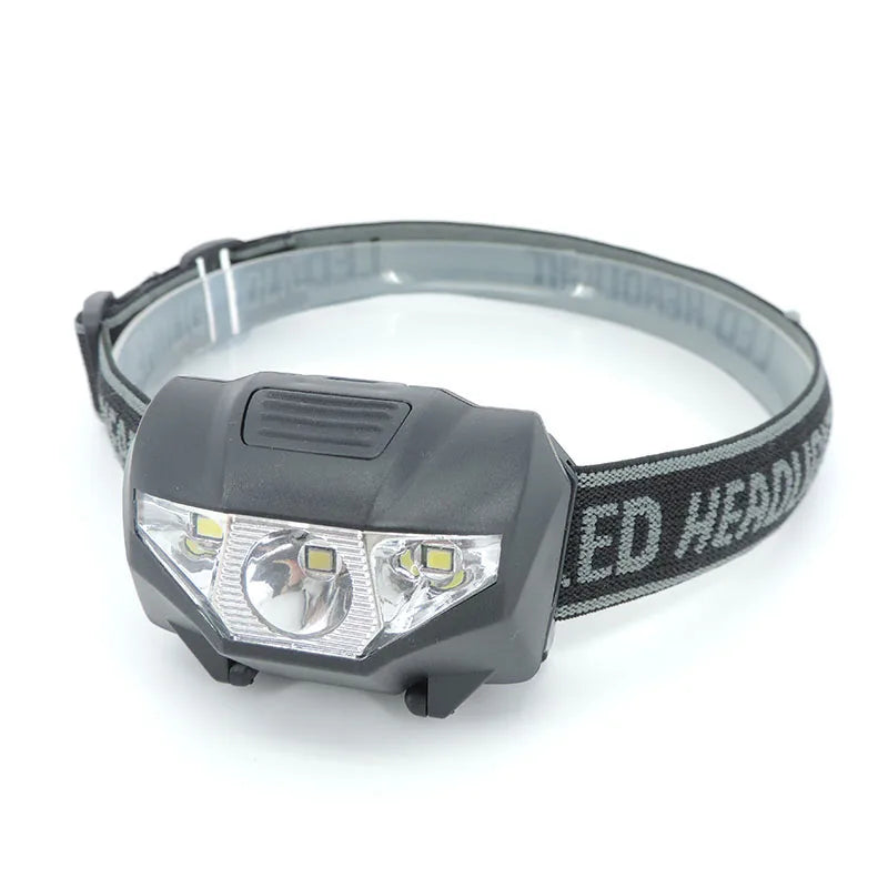 Compact 3-LED Headlamp for Hiking & Camping