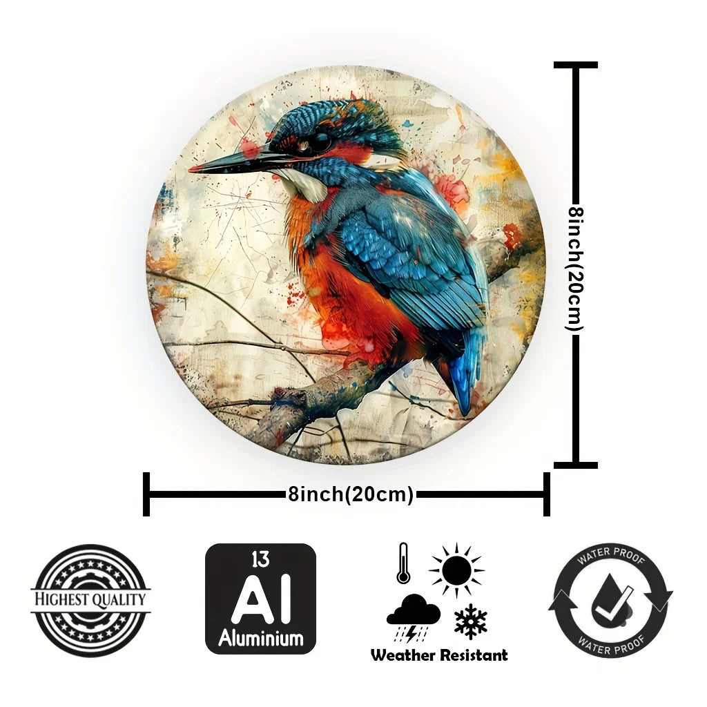 Kingfisher Aluminium Multi-Colour Wall Art