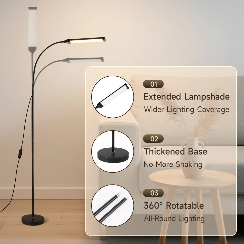 Dimmable LED Floor Lamp for Bedroom & Study