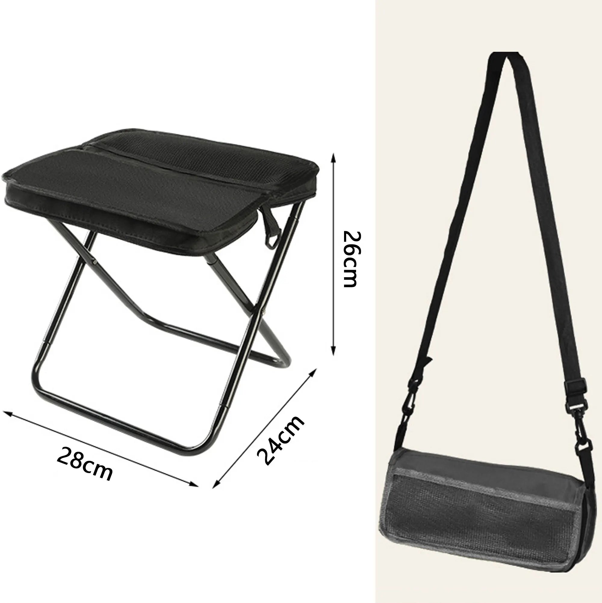 Portable Shoulder Bag Camping Folding Stool