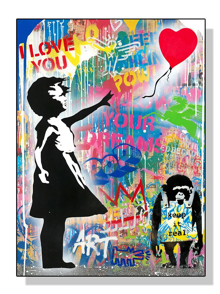 Banksy Graffiti Street Art Canvas Print