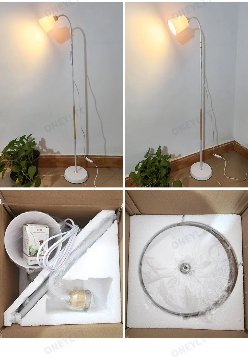 Wrought Iron Adjustable LED Standing Lamp