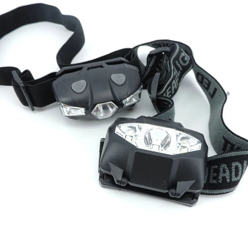 Compact 3-LED Headlamp for Hiking & Camping