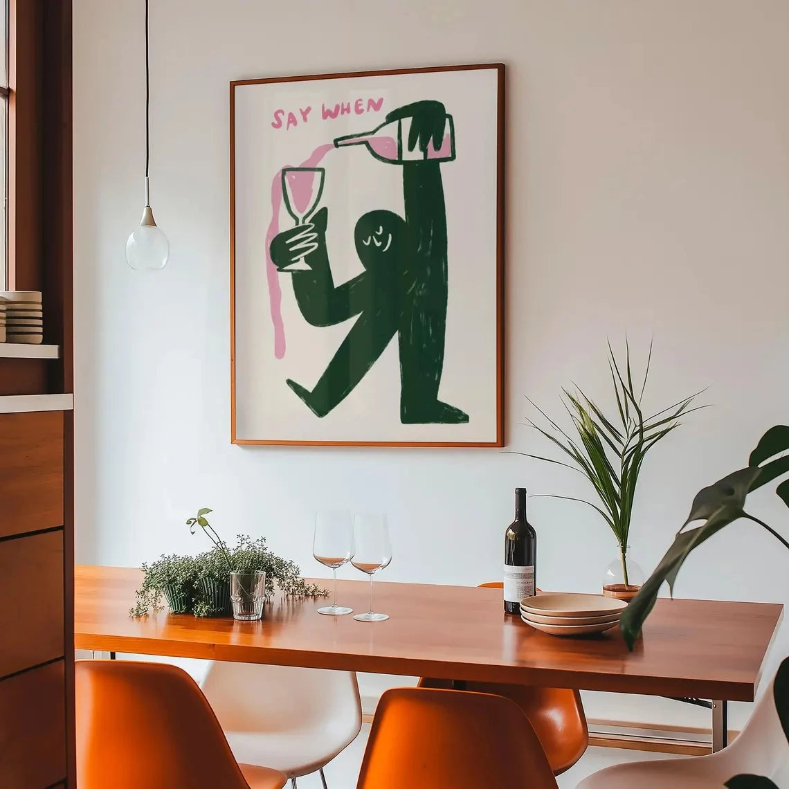 Funny Wine Wall Art Poster – Kitchen & Bar Decor