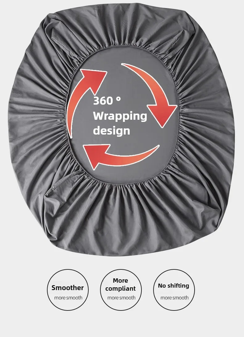 Elastic Fitted Bed Sheet – Solid Colour