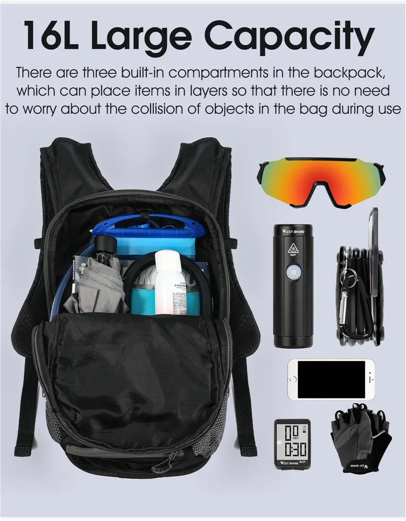 16L Ultralight Cycling Hydration Backpack