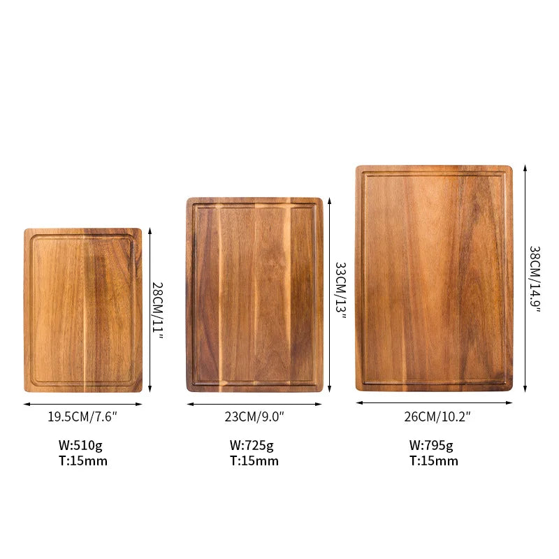Beech & Walnut Wooden Chopping Block